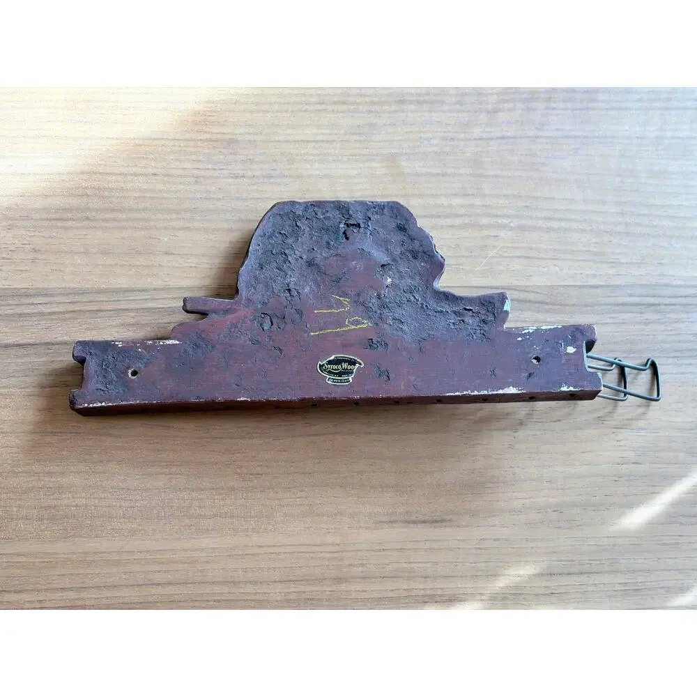 Vintage Syroco Wood Hunting Dog Tie Rack | Spaniel Wall Mount | Cabincore
